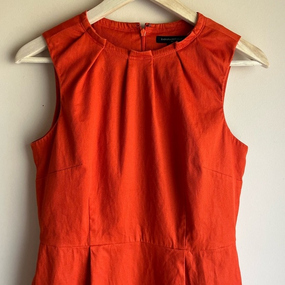 Banana Republic Orange Sheath Dress - Size 8 - Picture 2 of 10